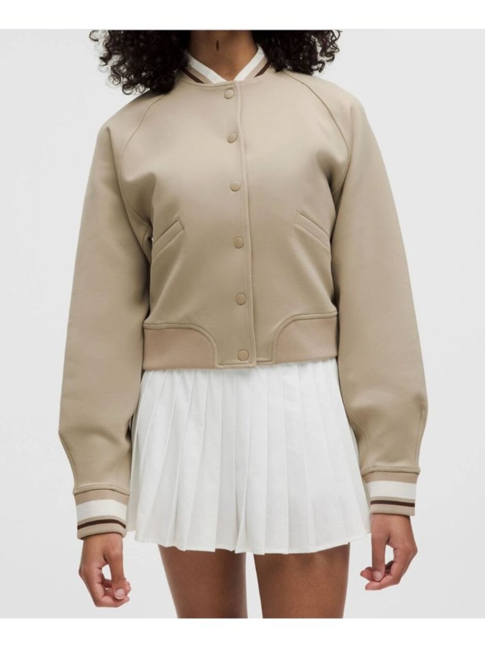 NWOT Lululemon Snap-Front Collegiate Jacket Sheer Oak Size XS